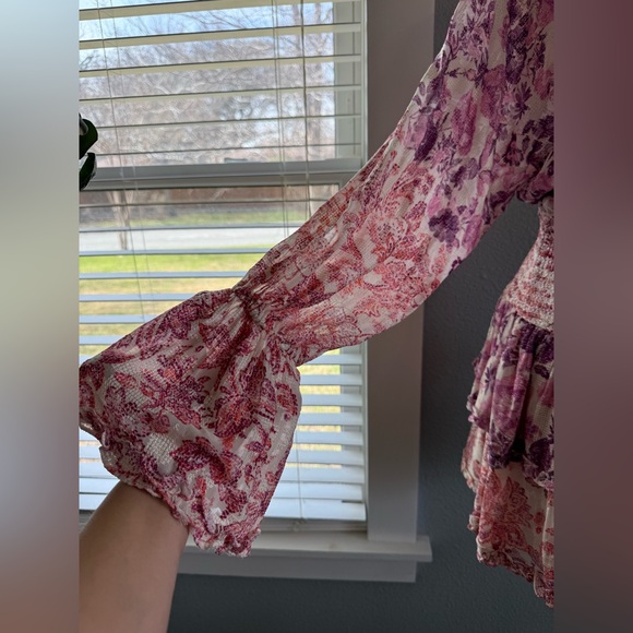 Hemant & Nandita Suki Plunging Mini Dress Size Medium - Picture 6 of 12